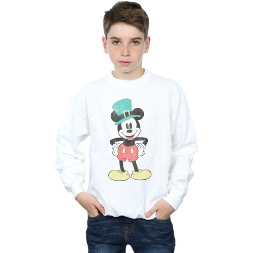 Vêtements Garçon Sweats Disney Mickey Mouse Leprechaun Hat Blanc