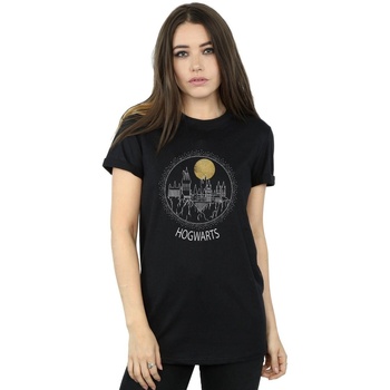 Vêtements Femme T-shirts manches longues Harry Potter Hogwarts Circle Noir
