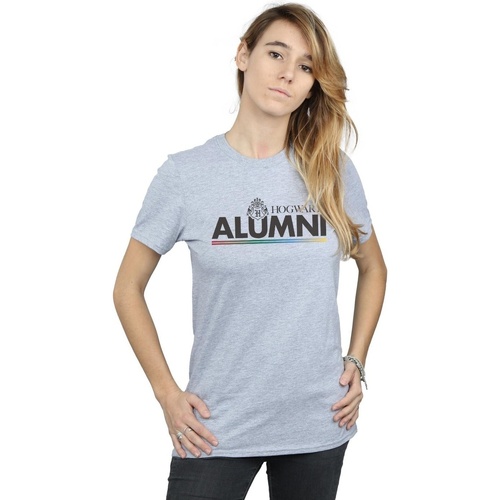 Vêtements Femme T-shirts manches longues Harry Potter Hogwarts Alumni Gris