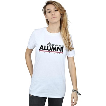 Vêtements Femme T-shirts manches longues Harry Potter Hogwarts Alumni Gryffindor Blanc
