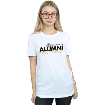 Vêtements Femme T-shirts manches longues Harry Potter Hogwarts Alumni Hufflepuff Blanc