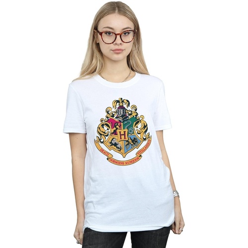 Vêtements Femme Rideaux / stores Harry Potter Hogwarts Crest Gold Ink Blanc