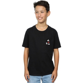 Vêtements Garçon T-shirts manches courtes Disney Mickey Mouse Kickin Retro Chest Noir