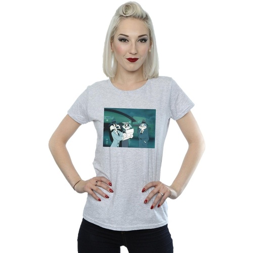 Vêtements Femme T-shirts manches longues Dessins Animés Bugs Bunny Sylvester Letter Gris