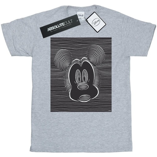 Vêtements Garçon T-shirts manches courtes Disney Mickey Mouse Magic Eye Gris
