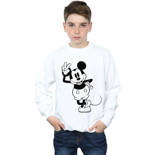 Vêtements Garçon Sweats Disney Mickey Mouse Peace Hand Blanc
