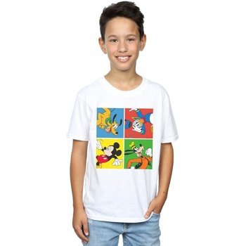 Vêtements Garçon T-shirts manches courtes Disney Mickey Mouse Friends Blanc