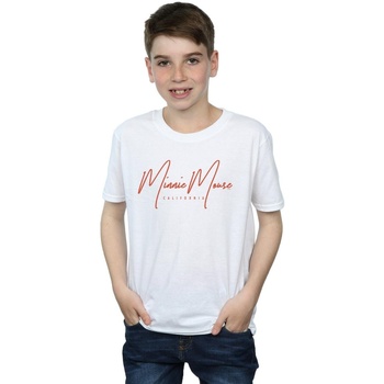 Vêtements Garçon T-shirts manches courtes Disney Mickey Mouse California Blanc