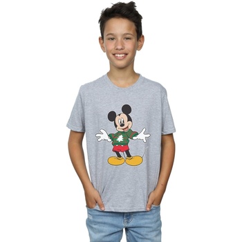 Vêtements Garçon T-shirts manches courtes Disney Mickey Mouse Christmas Jumper Stroke Gris