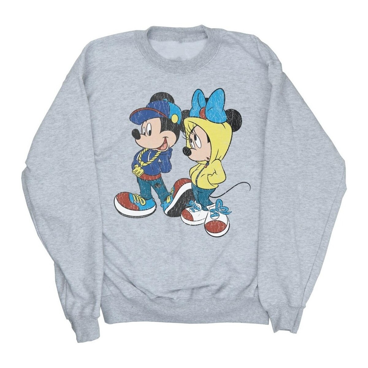 Vêtements Garçon Sweats Disney Mickey And Minnie Mouse Pose Gris
