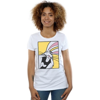 Vêtements Femme T-shirts manches longues Dessins Animés Bugs Bunny Laughing Blanc