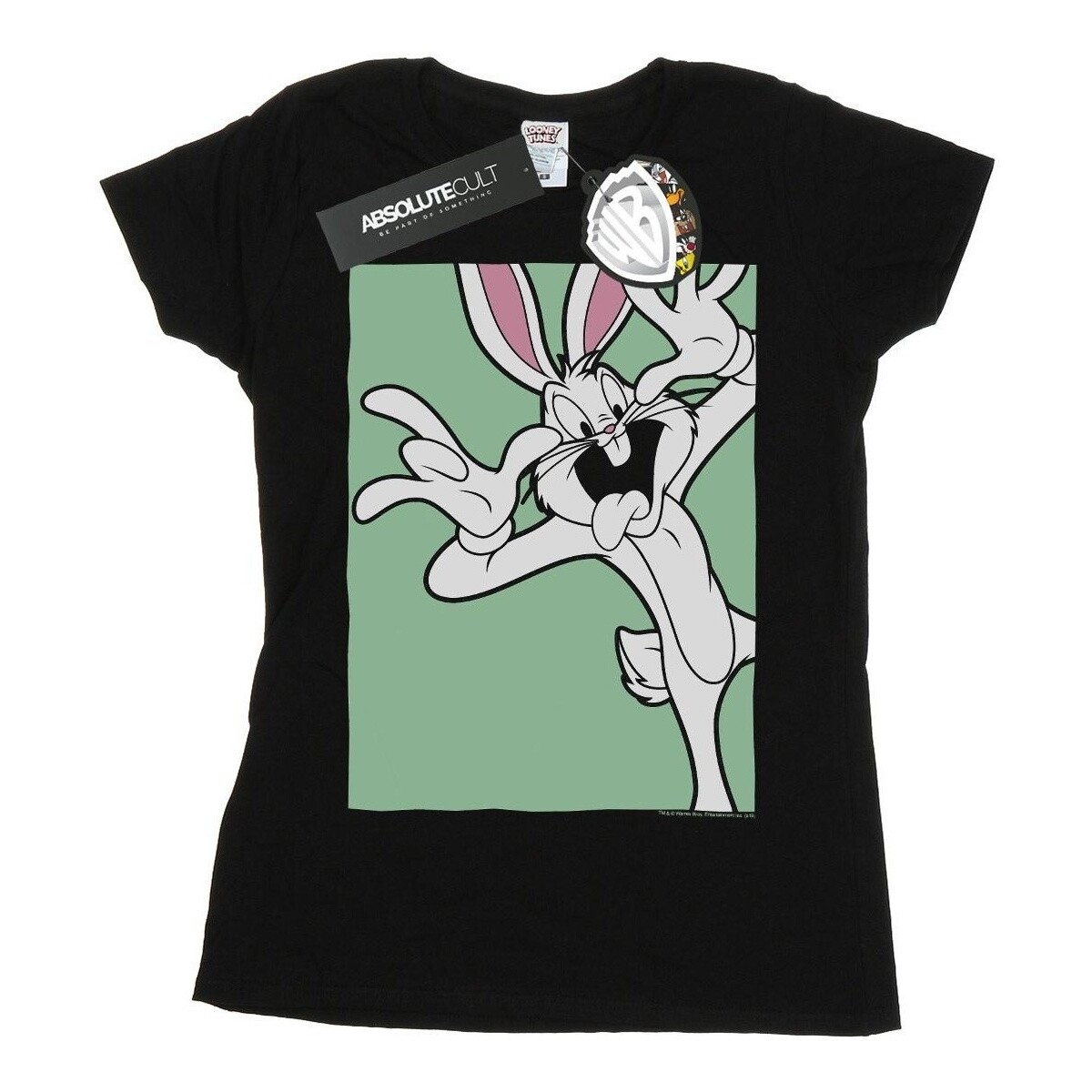 Vêtements Femme T-shirts manches longues Dessins Animés Bugs Bunny Funny Face Noir