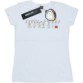 Vêtements Femme T-shirts manches longues Dessins Animés Bugs Bunny Colour Code Blanc