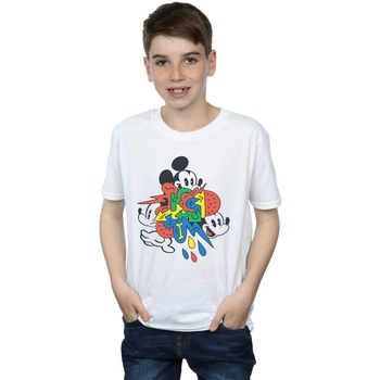 Vêtements Garçon T-shirts manches courtes Disney Mickey Mouse Vintage Arrows Blanc