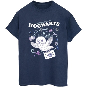 Vêtements Femme T-shirts manches longues Harry Potter Hogwarts Toon Crest Bleu