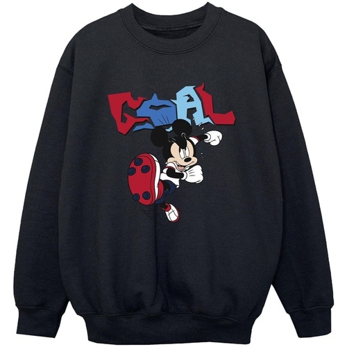 Vêtements Garçon Sweats Disney Mickey Mouse Goal Striker Pose Noir