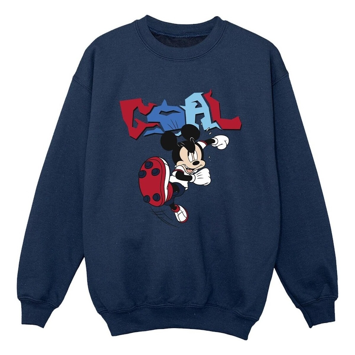 Vêtements Garçon Sweats Disney Mickey Mouse Goal Striker Pose Bleu