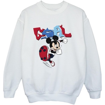 Vêtements Garçon Sweats Disney Mickey Mouse Goal Striker Pose Blanc