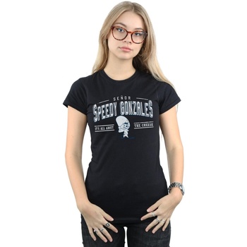 Vêtements Femme T-shirts manches longues Dessins Animés Speedy Gonzales All About Cheese Noir