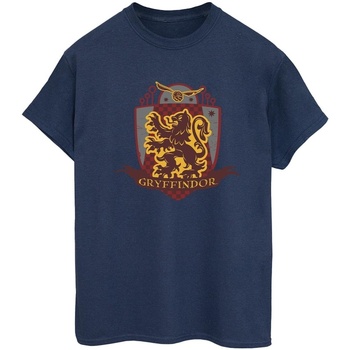Vêtements Femme T-shirts manches longues Harry Potter Gryffindor Chest Badge Bleu