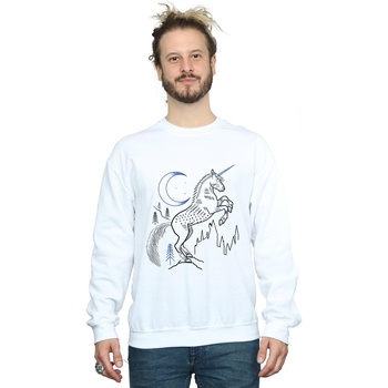 Vêtements Homme Sweats Harry Potter Unicorn Line Art Blanc