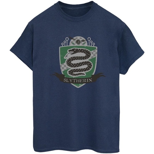 Vêtements Femme T-shirts manches longues Harry Potter Slytherin Chest Badge Bleu