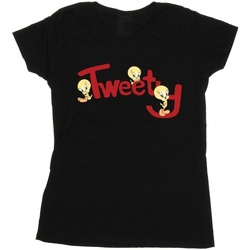 Vêtements Femme T-shirts manches longues Dessins Animés Tweety Trio Noir