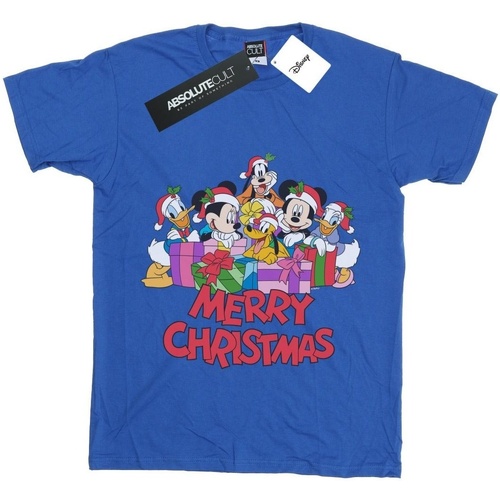 Vêtements Garçon T-shirts manches courtes Disney Mickey Mouse And Friends Christmas Bleu