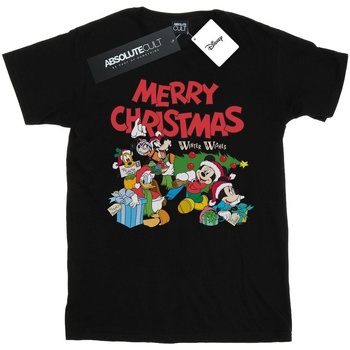 Vêtements Garçon T-shirts manches courtes Disney Mickey And Friends Winter Wishes Noir