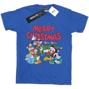 Vêtements Garçon T-shirts manches courtes Disney Mickey And Friends Winter Wishes Bleu
