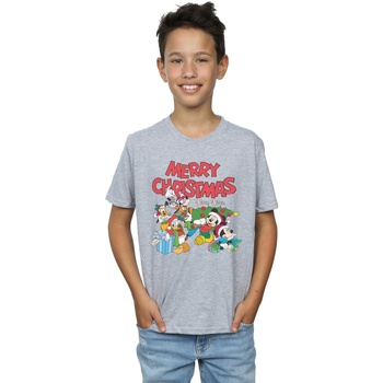 Vêtements Garçon T-shirts manches courtes Disney Mickey And Friends Winter Wishes Gris