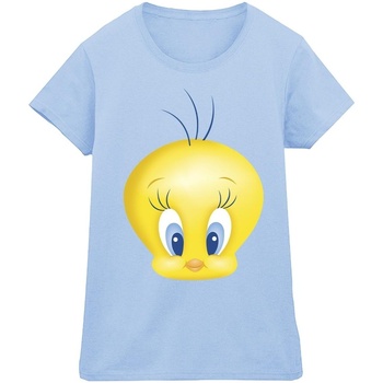 Vêtements Femme T-shirts manches longues Dessins Animés Tweety Face Bleu