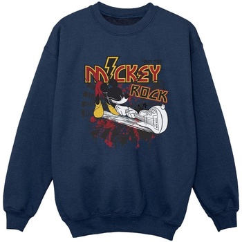 Vêtements Garçon Sweats Disney Mickey Mouse Smash Guitar Rock Bleu