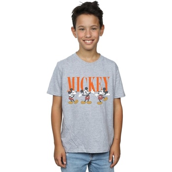 Vêtements Garçon T-shirts manches courtes Disney Mickey Mouse Poses Gris