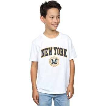 Vêtements Garçon T-shirts manches courtes Disney Mickey Mouse New York Seal Blanc