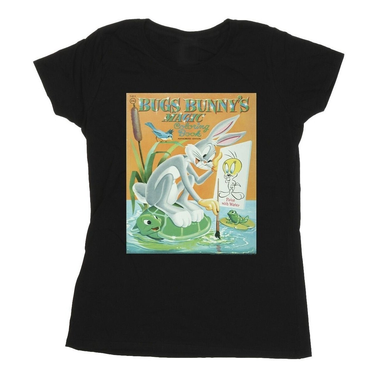 Vêtements Femme T-shirts manches longues Dessins Animés Bugs Bunny Colouring Book Noir