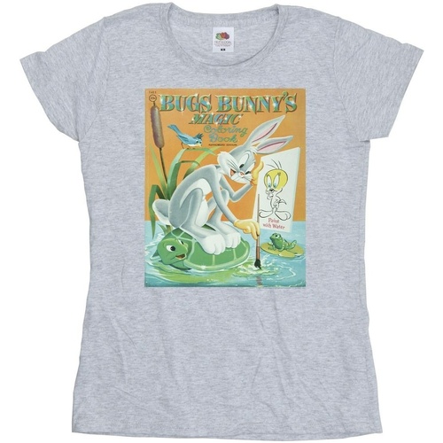 Vêtements Femme T-shirts manches longues Dessins Animés Bugs Bunny Colouring Book Gris
