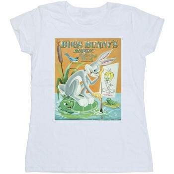 Vêtements Femme T-shirts manches longues Dessins Animés Bugs Bunny Colouring Book Blanc