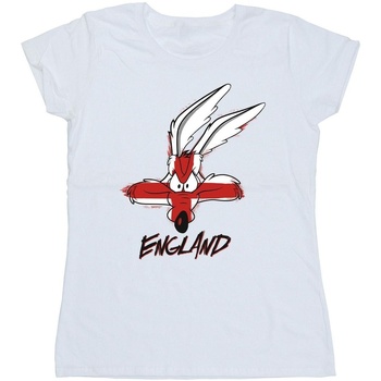 Vêtements Femme T-shirts manches longues Dessins Animés Coyote England Face Blanc