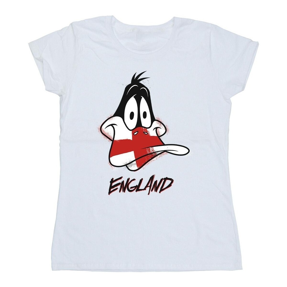 Vêtements Femme T-shirts manches longues Dessins Animés Daffy England Face Blanc