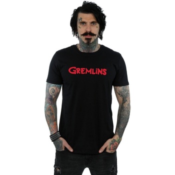Vêtements Homme T-shirts Norse manches longues Gremlins Text Logo Noir