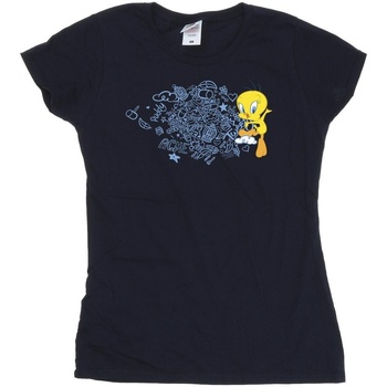 Vêtements Femme T-shirts manches longues Dessins Animés ACME Doodles Tweety Bleu