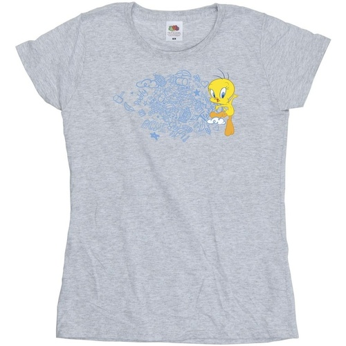 Vêtements Femme T-shirts manches longues Dessins Animés ACME Doodles Tweety Gris
