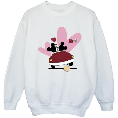 Vêtements Fille Sweats Disney Mickey Mouse Car Print Blanc