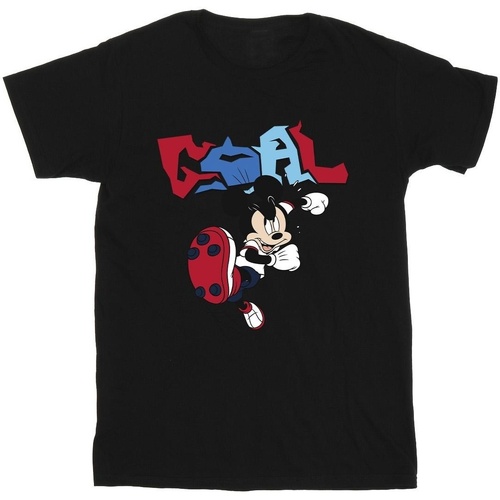 Vêtements Garçon T-shirts manches courtes Disney Mickey Mouse Goal Striker Pose Noir