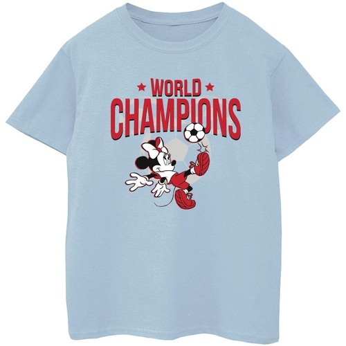 Vêtements Garçon T-shirts manches courtes Disney Minnie Mouse World Champions Bleu
