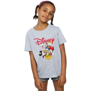 Vêtements Fille T-shirts manches longues Disney Mickey Mouse Crew Gris