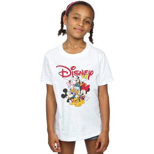 Vêtements Fille T-shirts manches longues Disney Mickey Mouse Crew Blanc
