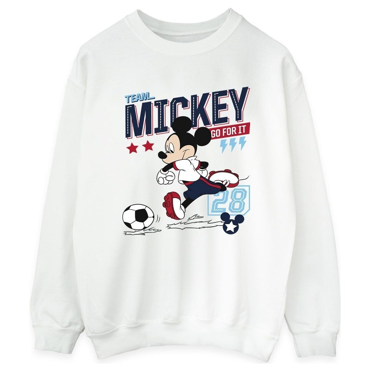 Vêtements Femme Sweats Disney Mickey Mouse Team Mickey Football Blanc