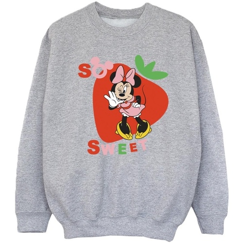 Vêtements Fille Sweats Disney Minnie Mouse So Sweet Strawberry Gris